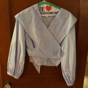 Zara wrap blouse